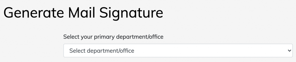 Generate Mail signature