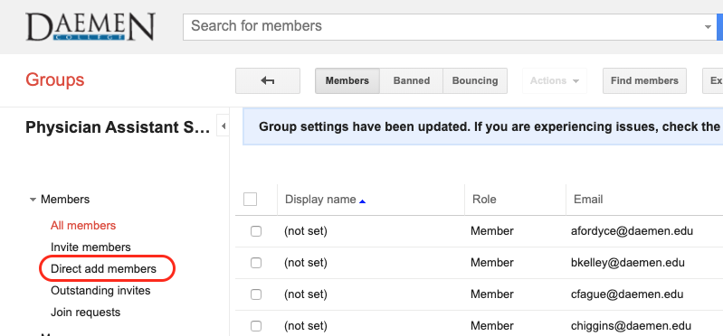 how to edit google mail group