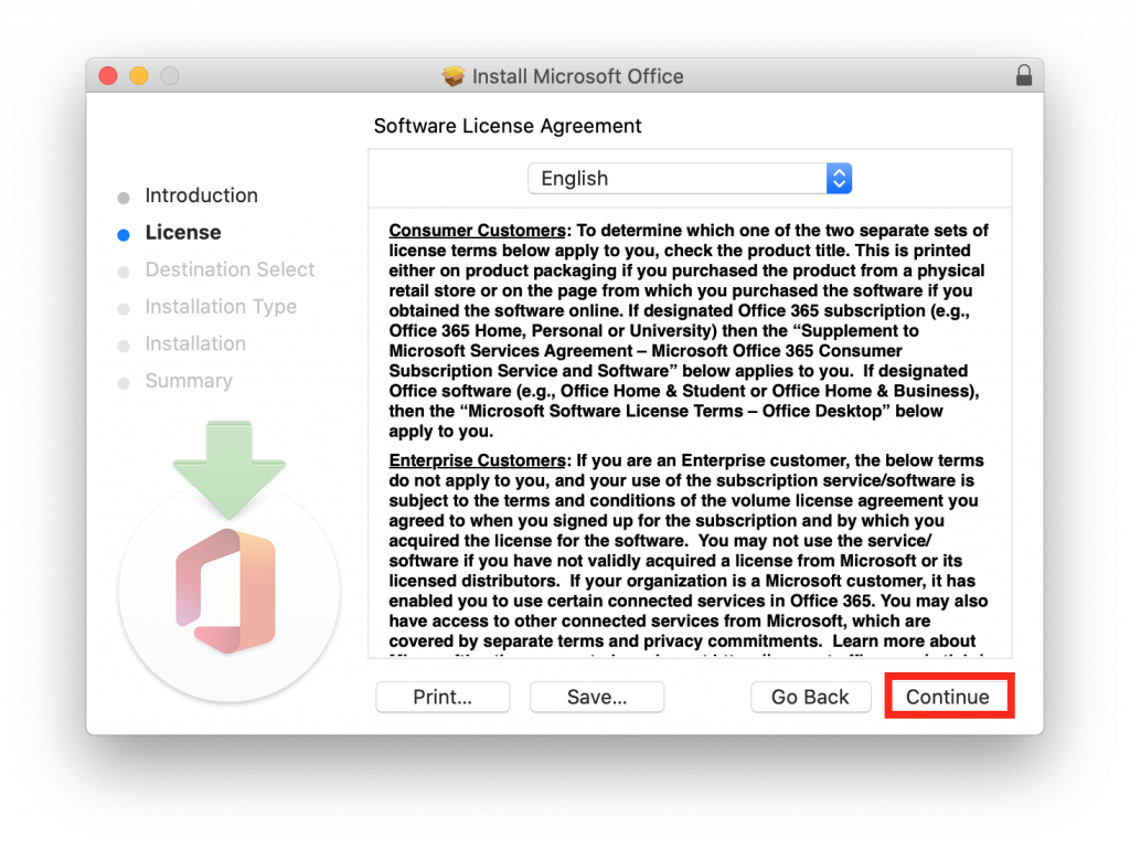 change office for mac to office 365