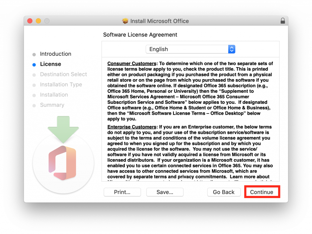 how to install microsoft office 365 on mac