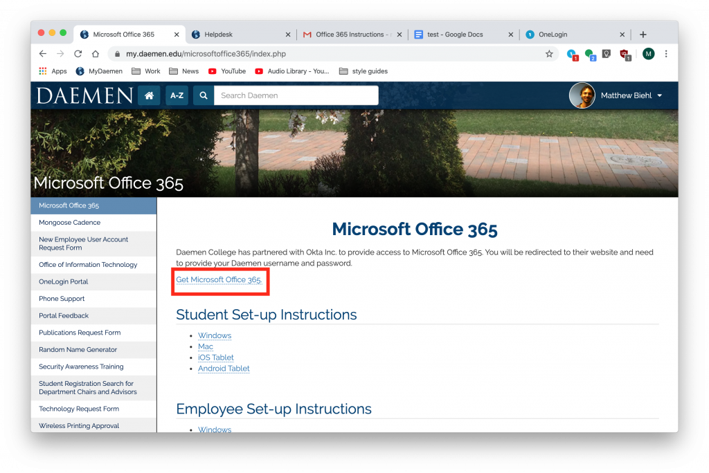 microsoft office 365 mac login