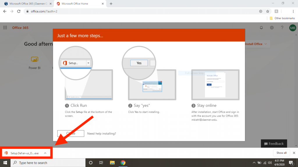 how long does office 365 take to install