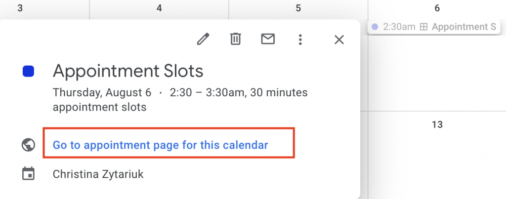 how to use google appointment slots